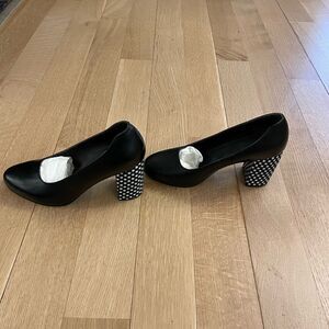 🎉HP🎉Black shoes with a checkered block heel from Creatures of Comfort
